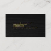 木目模様スクリプト美容師名刺 名刺 (裏面)