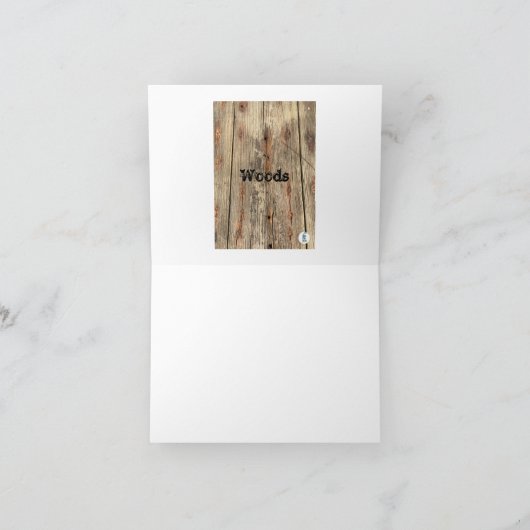 木目模様フォトユーコンサンキューカード サンキューカード (内部)