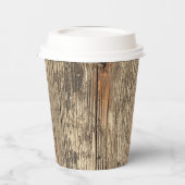 木目模様フォト紙カップ 紙コップ (左)