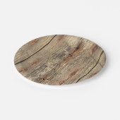 木目模様写真紙プレート ペーパープレート (アングル)