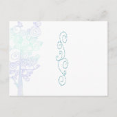 木目海軍ブルーウェディング日付を保存 案内ポストカード (裏面)