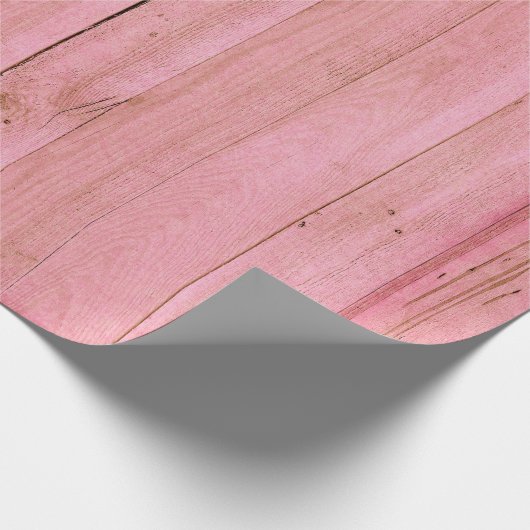 木目漂白ピンク色の木目少女 ラッピングペーパー (角)