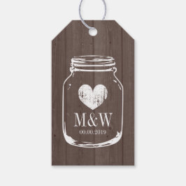 木目石工の瓶ギフトラベル用結婚式の引き出物 ギフトタグ