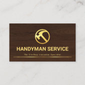 木目素晴らしの大工仕事 名刺 (正面)