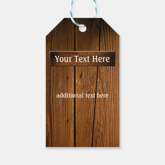 木目素朴すべて ギフトタグ (正面)