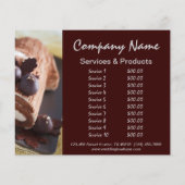 木目素朴なデザートチョコレートケーキベーカリー チラシ (裏面)