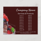 木目素朴なデザートチョコレートケーキベーカリー チラシ (裏面)