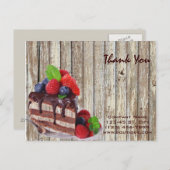 木目素朴なデザートチョコレートケーキベーカリー ポストカード (正面/裏面)