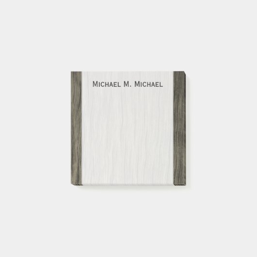 木目素朴の外観パターン+名前をカスタムする注記 ポストイット (正面)