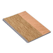 木目素朴の茶色の背景 ノートブック (右側)