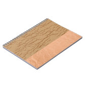 木目素朴の茶色の背景 ノートブック (左側)