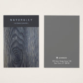 木目素朴イヤリングジュエリー表示カード (正面&裏面)