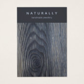 木目素朴イヤリングジュエリー表示カード (正面)