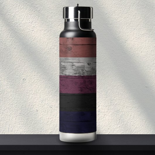 木目素朴ゲンダー流体プライドフラグストライプ ウォーターボトル