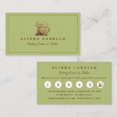 木目素朴スタイルベーカリースタンドミキサーロゴバス ロイヤリティカード (正面/裏面)