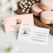 木目素朴スタイルベーカリースタンドミキサーロゴ 名刺