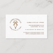 木目素朴スタイルベーカリーペストリーロゴ 名刺 (裏面)