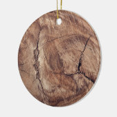 木目素朴テクスチャデザイン セラミックオーナメント (左)