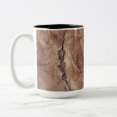 木目素朴テクスチャデザイン ツートーンマグカップ (左)