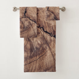 木目素朴テクスチャデザイン バスタオルセット