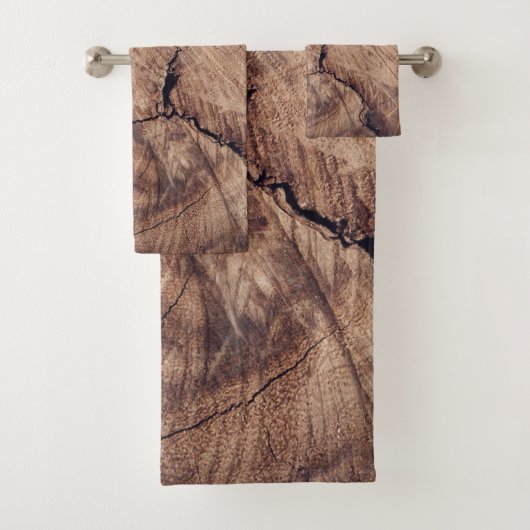 木目素朴テクスチャデザイン バスタオルセット (インサイチュ)