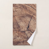 木目素朴テクスチャデザイン バスタオルセット (ハンドタオル)