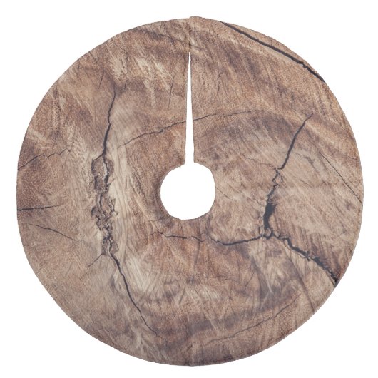 木目素朴テクスチャデザイン フリース ツリースカート (正面)