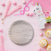 木目素朴デザイン紙プレート ペーパープレート (パーティー)