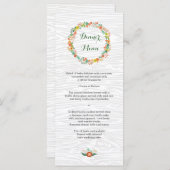 木目素朴フローラリース結婚のメニュー メニュー (正面/裏面)