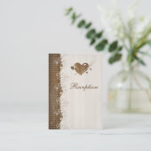 木目素朴フローラレースハートエンクロージャカード エンクロージャーカード (スタンド正面)