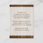 木目素朴フローラレースハートエンクロージャカード エンクロージャーカード (裏面)