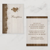 木目素朴フローラレースハートエンクロージャカード エンクロージャーカード (正面/裏面)