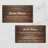 木目素朴プロフェッショナル名刺 名刺 (正面/裏面)