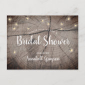 木目素朴ホタルブライダルシャワー インビテーションポストカード (正面)