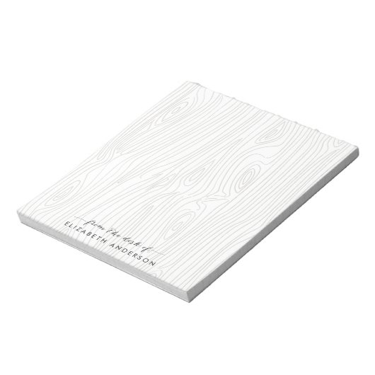 木目素朴メモパーソナライズされた帳 ノートパッド (回転)