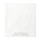 木目素朴メモパーソナライズされた帳 ノートパッド (正面)