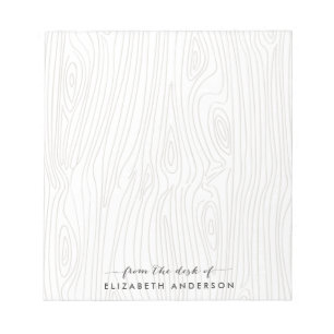 木目素朴メモパーソナライズされた帳 ノートパッド