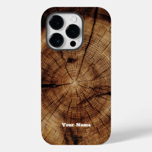 木目素朴モノグラム木材 Case-Mate iPhone 14 PROケース