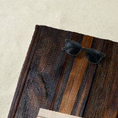 木目素朴モノグラム長方形 ビーチタオル (インサイチュ)