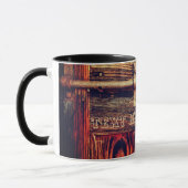 木目素朴ヴィンテージ黄銅ブラック マグカップ (左)