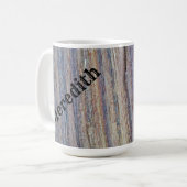 木目素朴写真垂直ストライプ自然 コーヒーマグカップ (正面左)