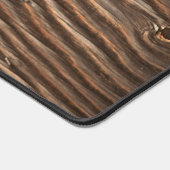 木目素朴写真画像モノグラムカスタム デスクマット (コーナー)