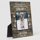 木目素朴家族ペット写真記念銘板 フォトプラーク (側面)