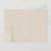 木目素朴木秋の結婚式保存日 案内ポストカード (裏面)