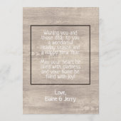 木目素朴柄シーズンホリデーグリーティング シーズンカード (裏面)