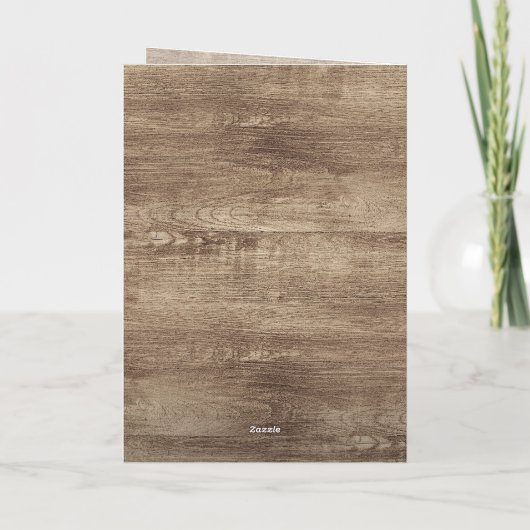 木目素朴柄シーズンホリデーグリーティング シーズンカード (裏面)