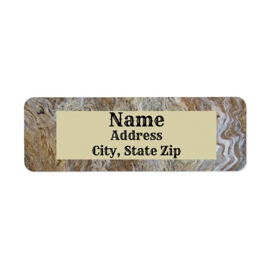 木目素朴模様フォトブラウン流木 ラベル (正面)