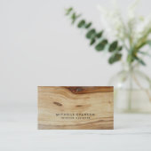 木目素朴模様プロフェッショナル自然 名刺 (スタンド正面)