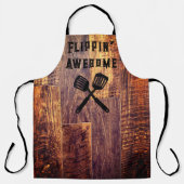 木目素朴模様 エプロン (正面)