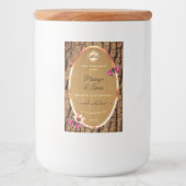 木目素朴樹皮製品ラベルのロゴ フードラベル (正面)